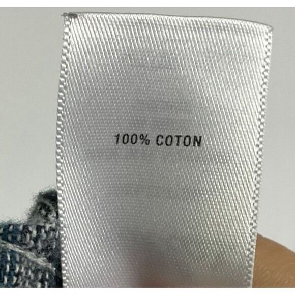 Cabela's Men's XL Plaid Button-Down Shirt 100% Cotton Blue/White - Picture 7 of 8